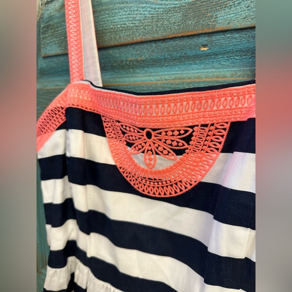 Vineyard Vines Striped Mini Dress with Pink Accents - Picture 3 of 5